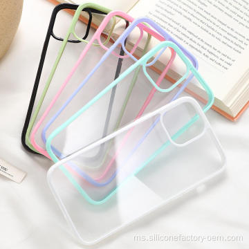 Kes silikon iPhone sempadan warna macaron